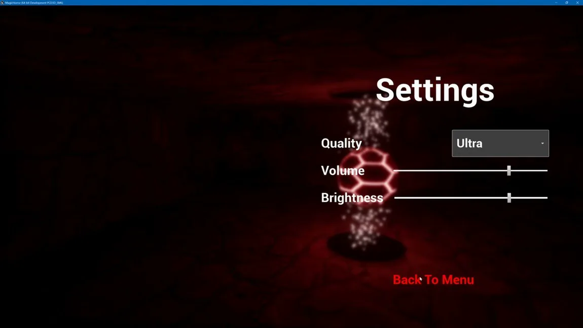 UE5 game settings interface